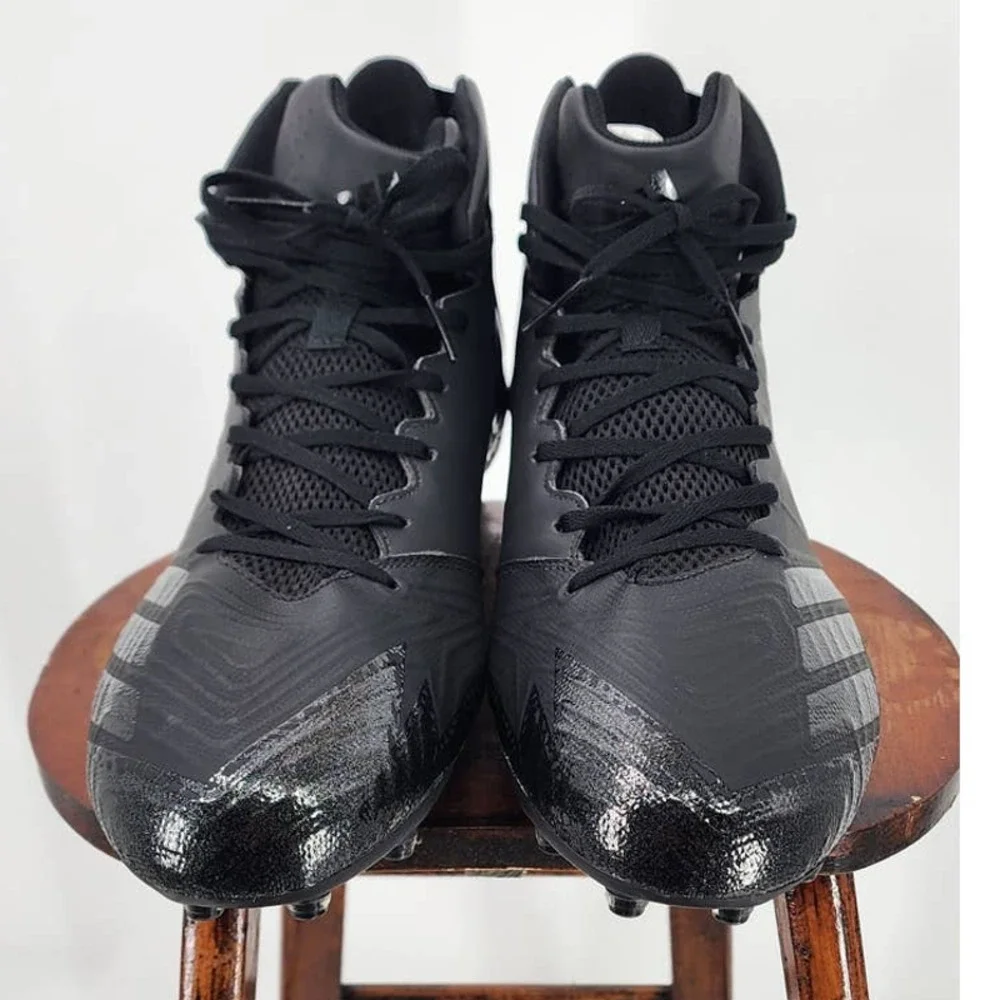 NEW‎ Adidas Freak X Carbon Mid Tripple Black Football Cleats Size 18
